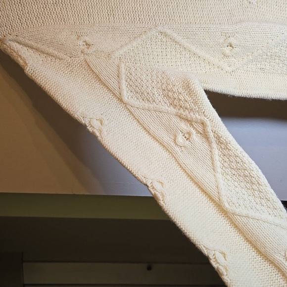 Doogan Donegal Pure New Wool Ireland Cable Knit Rolled Kneck Sweater NWOT - Picture 7 of 15